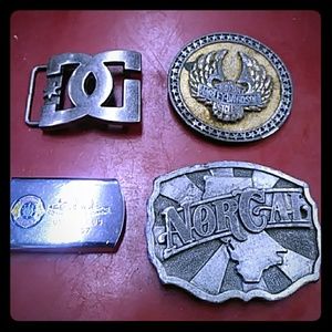 A Bundle of 4 Belt Buckles sold as 1